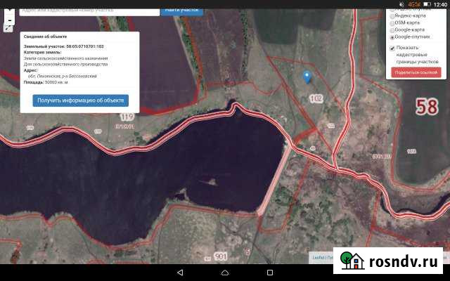 Участок СНТ, ДНП 500 сот. на продажу в Пензе Пенза - изображение 1