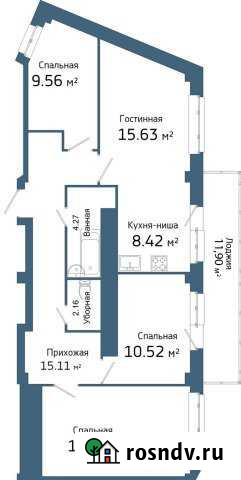 4-комнатная квартира, 86 м², 18/25 эт. на продажу в Набережных Челнах Набережные Челны - изображение 1