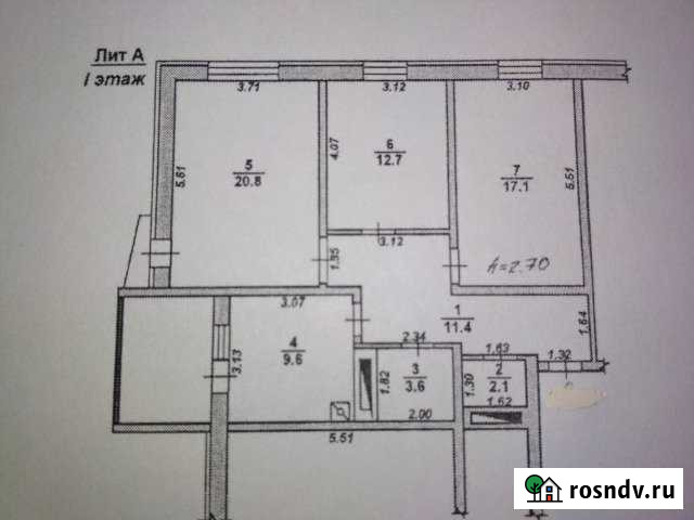 3-комнатная квартира, 77 м², 1/6 эт. на продажу в Борисоглебске Борисоглебск - изображение 1
