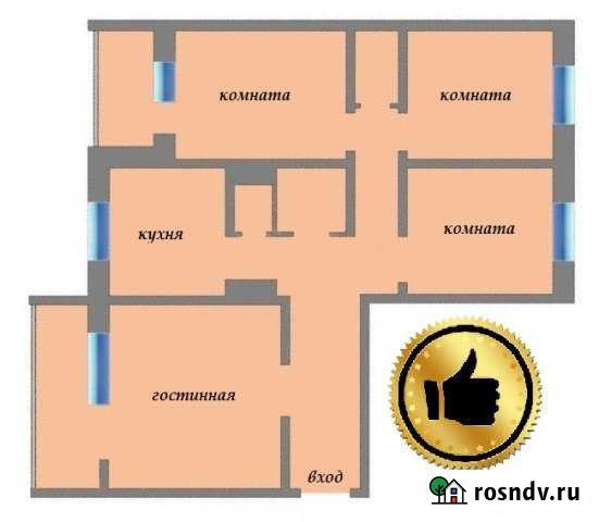 4-комнатная квартира, 76 м², 2/9 эт. на продажу в Тобольске Тобольск - изображение 1
