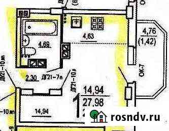Квартира-студия, 28 м², 11/17 эт. на продажу в Брянске Брянск