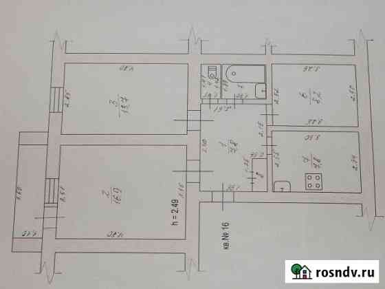 3-комнатная квартира, 59 м², 3/5 эт. на продажу в Поворино Поворино