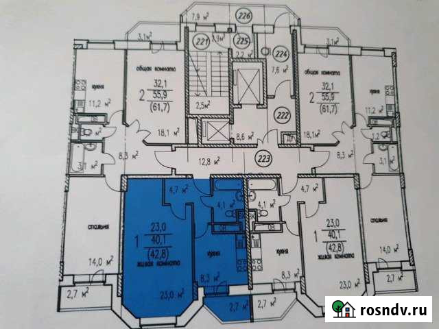 1-комнатная квартира, 41 м², 15/17 эт. на продажу в Звенигороде Звенигород - изображение 1