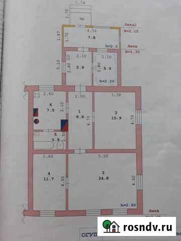 3-комнатная квартира, 92 м², 1/1 эт. на продажу в Долгоруково Долгоруково - изображение 1