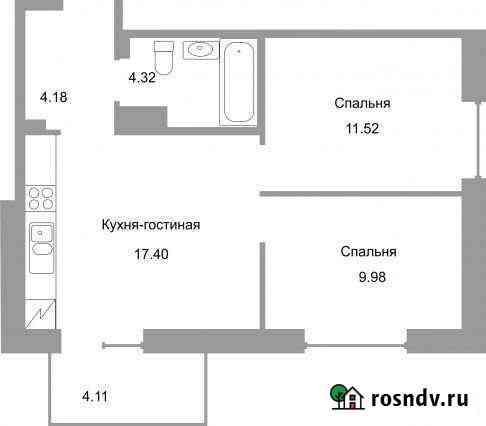 2-комнатная квартира, 49 м², 8/16 эт. на продажу в Пскове Псков