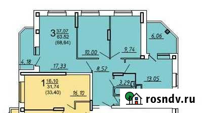 3-комнатная квартира, 68 м², 4/9 эт. на продажу в Брянске Брянск - изображение 1