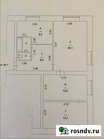 3-комнатная квартира, 66 м², 1/2 эт. на продажу в Ханты-Мансийске Ханты-Мансийск - изображение 1