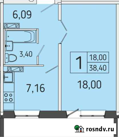 1-комнатная квартира, 38 м², 8/17 эт. на продажу в Томске Томск - изображение 1