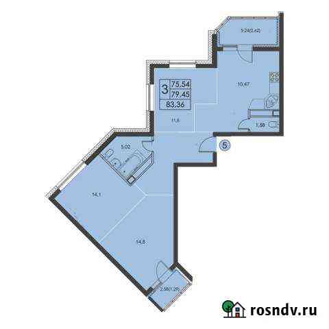 3-комнатная квартира, 83 м², 2/17 эт. на продажу в Химках Химки