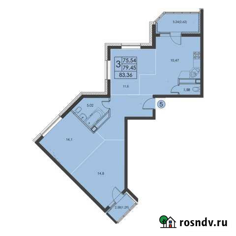 3-комнатная квартира, 83 м², 2/17 эт. на продажу в Химках Химки - изображение 1