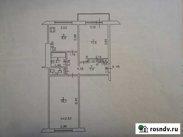 2-комнатная квартира, 48 м², 5/5 эт. на продажу в Стрижах Стрижи - изображение 1