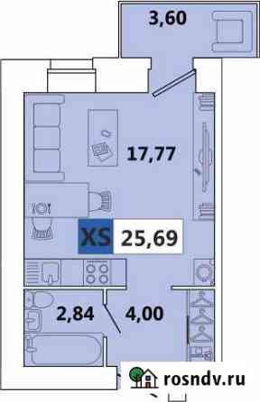 Квартира-студия, 26 м², 7/9 эт. на продажу в Северодвинске Северодвинск