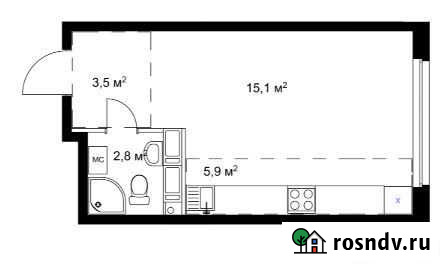 Квартира-студия, 27 м², 3/18 эт. на продажу в Нижнем Новгороде Нижний Новгород - изображение 1