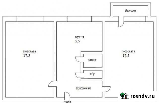 2-комнатная квартира, 44 м², 3/5 эт. на продажу в Кунгуре Кунгур - изображение 1