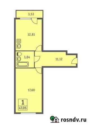 1-комнатная квартира, 47 м², 7/9 эт. на продажу в Железногорске Курской области Железногорск