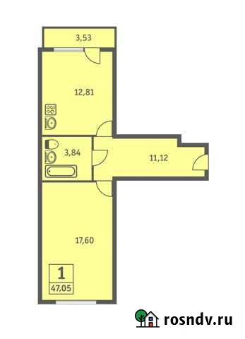 1-комнатная квартира, 47 м², 7/9 эт. на продажу в Железногорске Курской области Железногорск - изображение 1