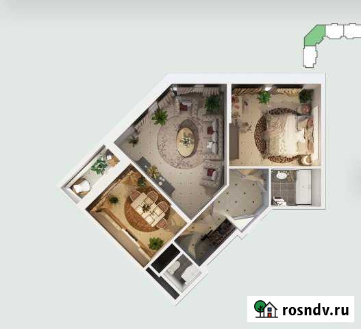 2-комнатная квартира, 61 м², 11/25 эт. на продажу в Котельниках Котельники - изображение 1