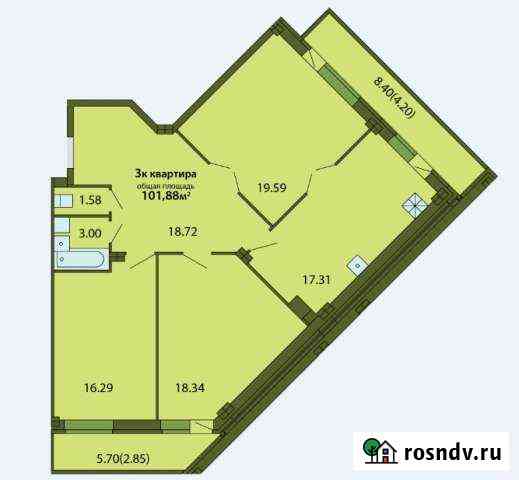 3-комнатная квартира, 102 м², 7/9 эт. на продажу в Пскове Псков