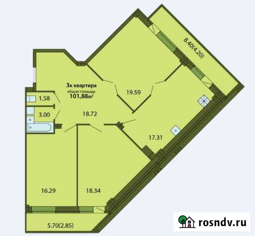 3-комнатная квартира, 102 м², 7/9 эт. на продажу в Пскове Псков - изображение 1