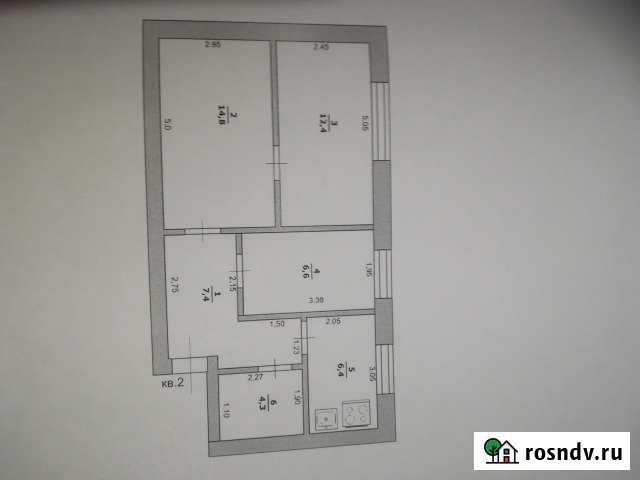 3-комнатная квартира, 54 м², 1/2 эт. на продажу в Валуйках Валуйки - изображение 1