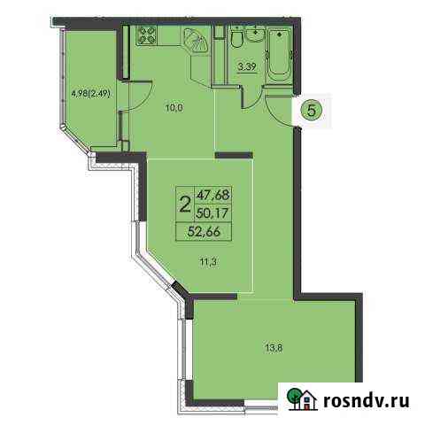2-комнатная квартира, 52 м², 1/17 эт. на продажу в Химках Химки