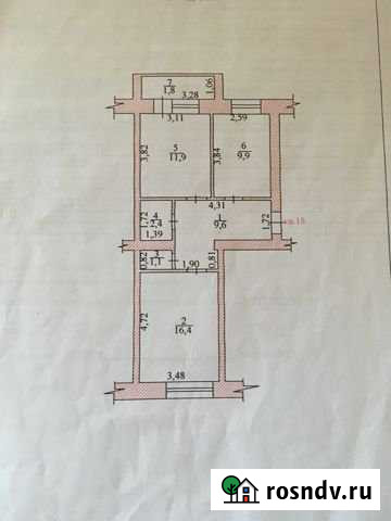 2-комнатная квартира, 53 м², 2/4 эт. на продажу в Канаше Канаш - изображение 1