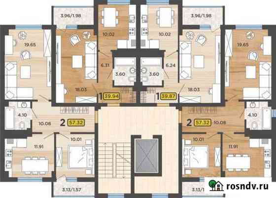 2-комнатная квартира, 57 м², 5/8 эт. на продажу в Светлогорске Светлогорск