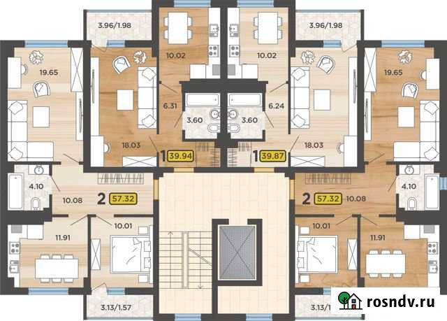 2-комнатная квартира, 57 м², 5/8 эт. на продажу в Светлогорске Светлогорск - изображение 1