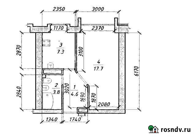 1-комнатная квартира, 33 м², 4/4 эт. на продажу в Губкинском Губкинский - изображение 1