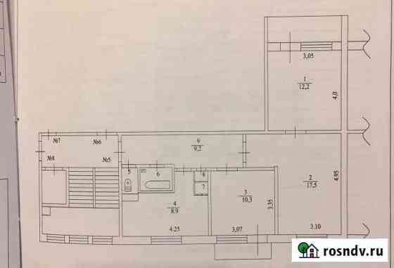 3-комнатная квартира, 64 м², 2/3 эт. на продажу в Волосово Волосово