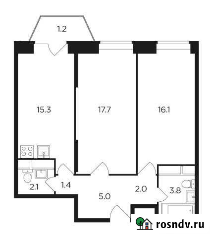 2-комнатная квартира, 64 м², 9/12 эт. на продажу в Наро-Фоминске Наро-Фоминск - изображение 1