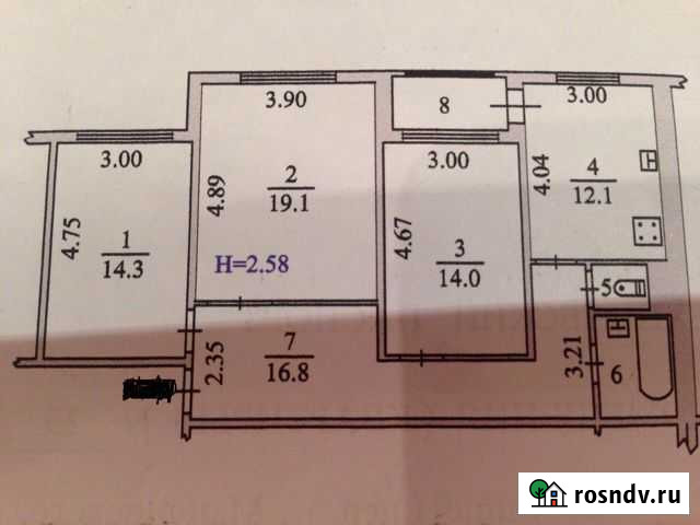 3-комнатная квартира, 81 м², 2/5 эт. на продажу в Салехарде Салехард - изображение 1