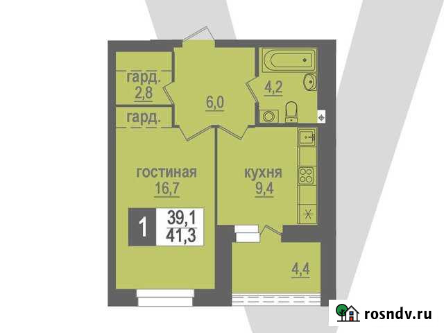 1-комнатная квартира, 41 м², 16/17 эт. на продажу в Кольцово Кольцово - изображение 1