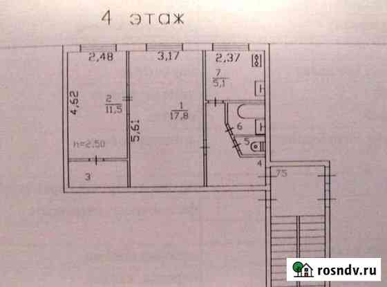 2-комнатная квартира, 44 м², 4/5 эт. на продажу в Большой Ижоре Большая Ижора