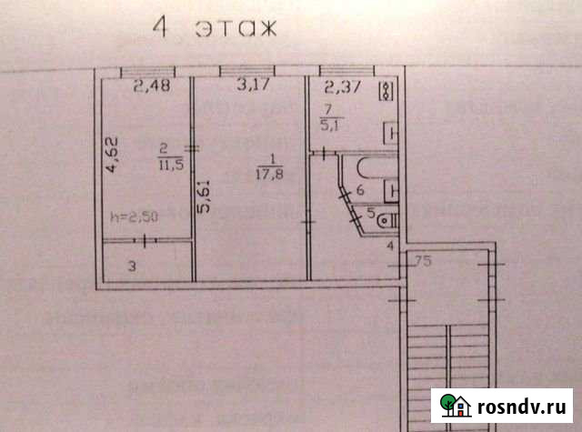 2-комнатная квартира, 44 м², 4/5 эт. на продажу в Большой Ижоре Большая Ижора - изображение 1