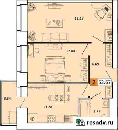 2-комнатная квартира, 54 м², 7/11 эт. на продажу в Архангельске Архангельск