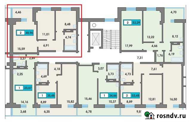 2-комнатная квартира, 49 м², 6/9 эт. на продажу в Сосновоборске Красноярского края Сосновоборск - изображение 1