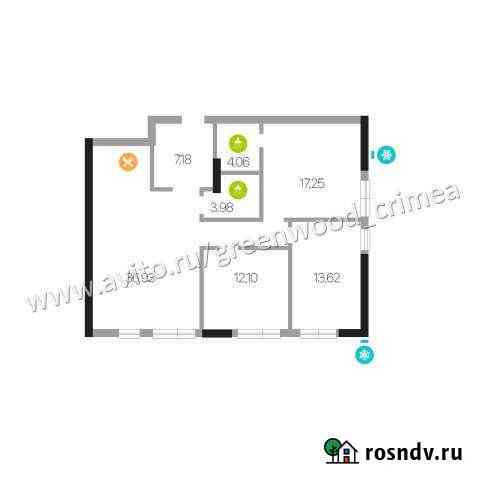 3-комнатная квартира, 95 м², 3/15 эт. на продажу в Симферополе Симферополь