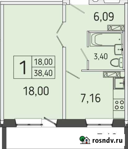 1-комнатная квартира, 38 м², 6/17 эт. на продажу в Томске Томск - изображение 1