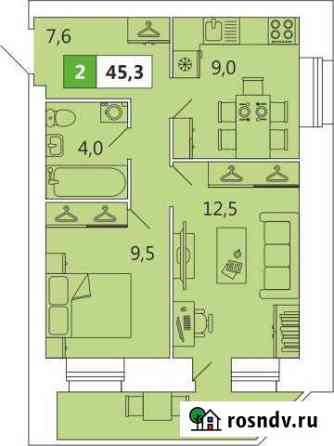 2-комнатная квартира, 45 м², 10/12 эт. на продажу в Архангельске Архангельск