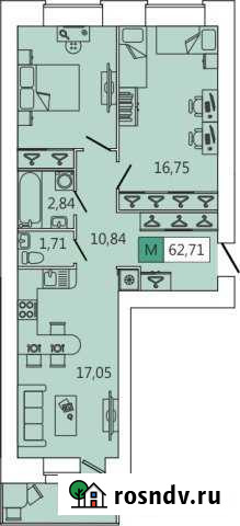 3-комнатная квартира, 63 м², 9/11 эт. на продажу в Северодвинске Северодвинск - изображение 1