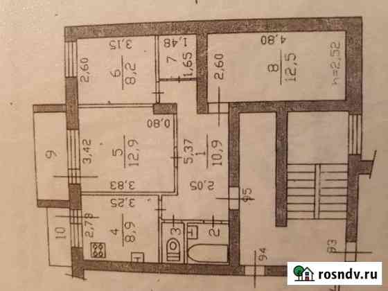 3-комнатная квартира, 61 м², 2/5 эт. на продажу в Киришах Кириши