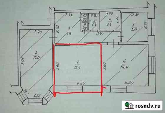 Комната 15 м² в 3-ком. кв., 1/2 эт. на продажу в Салавате Салават