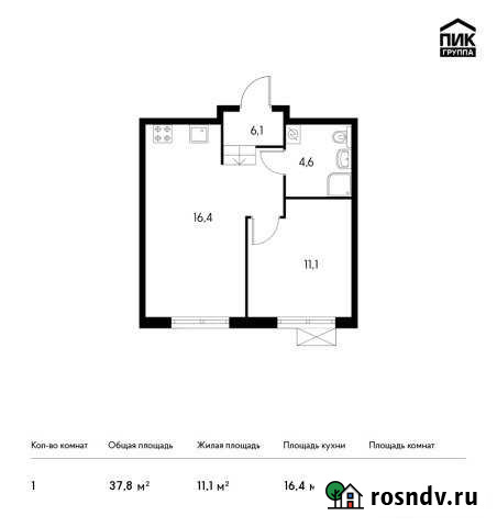 1-комнатная квартира, 37 м², 1/15 эт. на продажу в Обнинске Обнинск - изображение 1