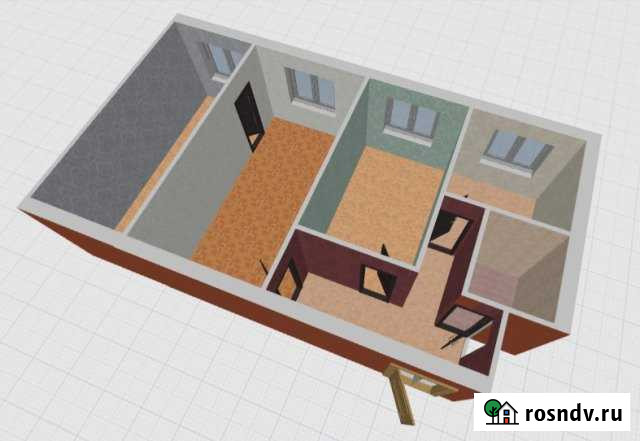 3-комнатная квартира, 55 м², 1/4 эт. на продажу в Новосемейкино Новосемейкино - изображение 1