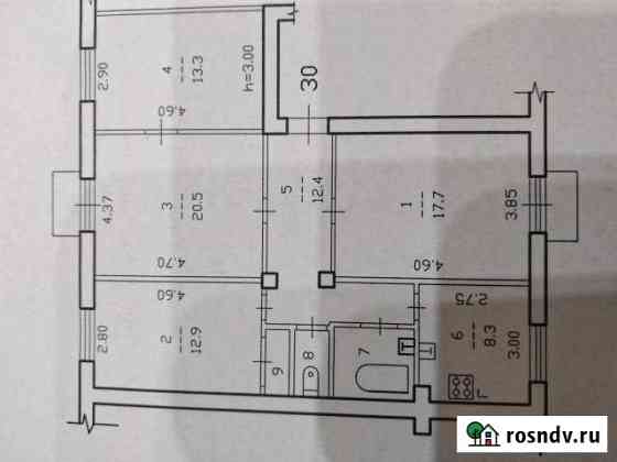 4-комнатная квартира, 90 м², 4/4 эт. на продажу в Череповце Череповец