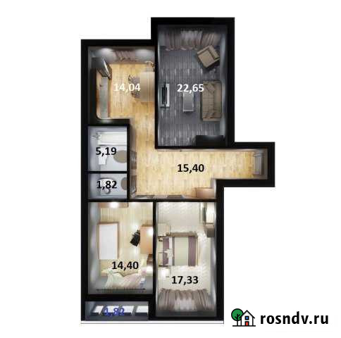 3-комнатная квартира, 96 м², 12/15 эт. на продажу в Твери Тверь - изображение 1