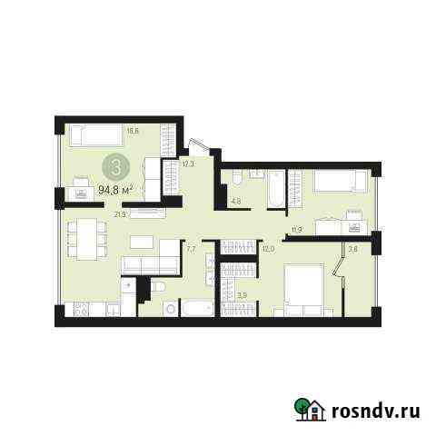 3-комнатная квартира, 94 м², 9/10 эт. на продажу в Сургуте Сургут
