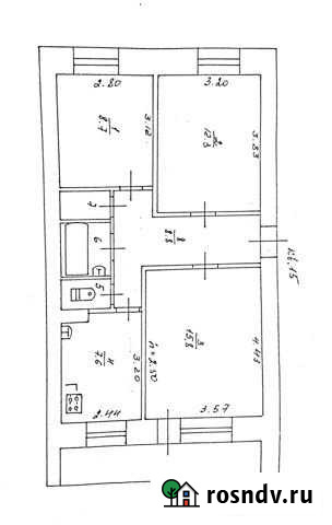 3-комнатная квартира, 58 м², 5/5 эт. на продажу в Ростове Ростов - изображение 1