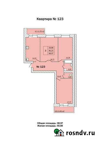 3-комнатная квартира, 89 м², 8/10 эт. на продажу в Ярославле Ярославль - изображение 1